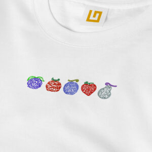 Camiseta Bordada - Frutas One Piece