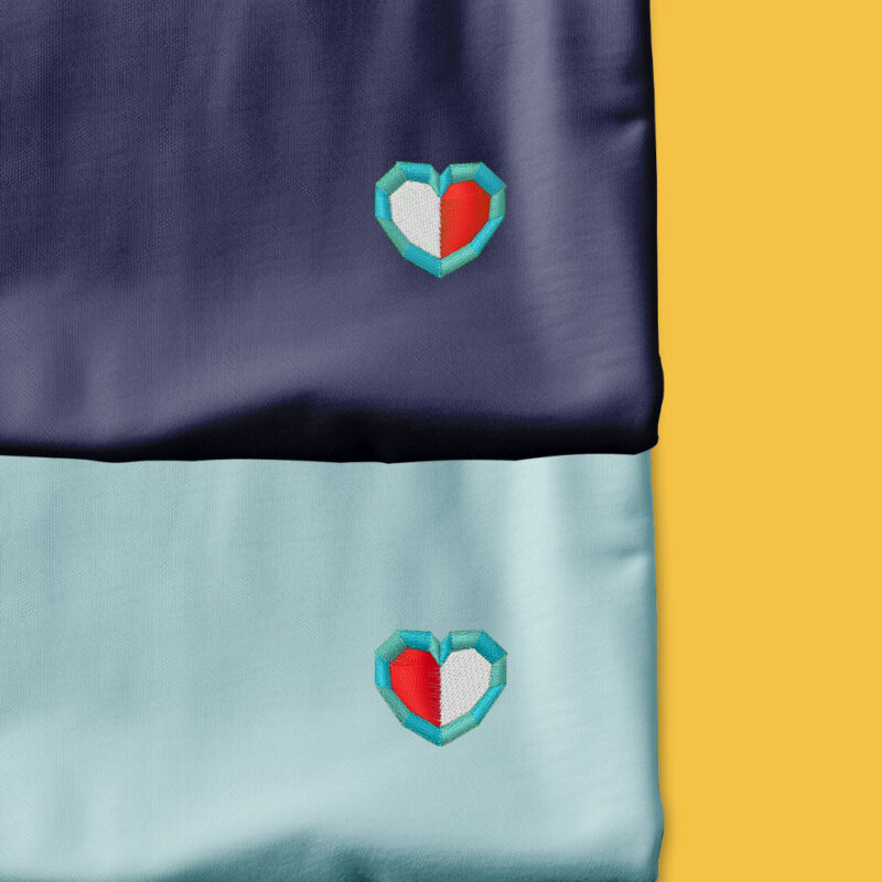 Pack Camisetas Bordadas Corazón Zelda