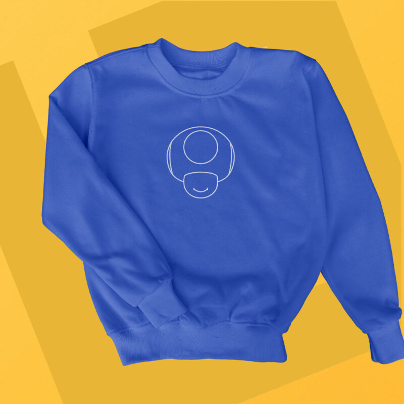Sudadera sin Capucha Bordada - Toad