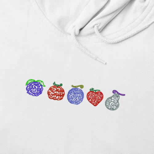 Sudadera con Capucha Bordada - Frutas One Piece