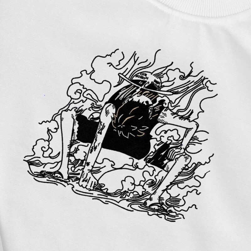 Sudadera sin Capucha Bordada - Luffy One Piece