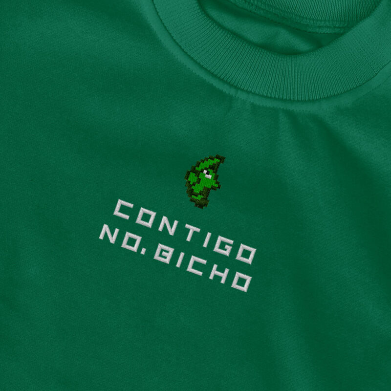 Sudadera sin Capucha Bordada - Contigo no Bicho Pokémon