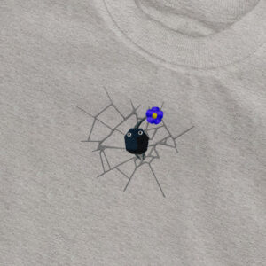 Sudadera sin Capucha Bordada Niños - Pikmin Negro