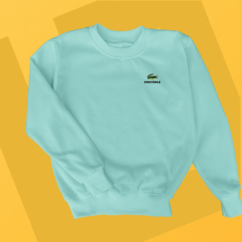 Sudadera sin Capucha Bordada - Crocodile One Piece
