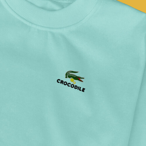 Sudadera sin Capucha Bordada - Crocodile One Piece