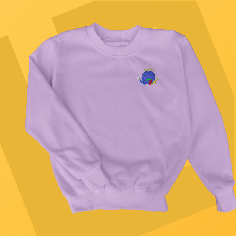 Sudadera sin Capucha Bordada - Pikmin Fruta del Diablo