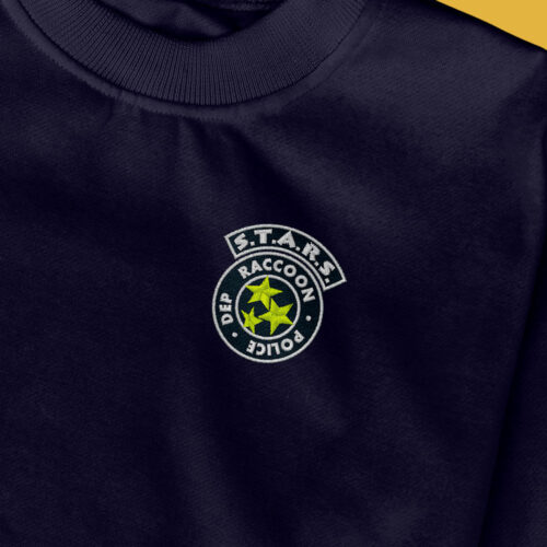 Sudadera sin Capucha Bordada - Resident Evil Raccoon Stars