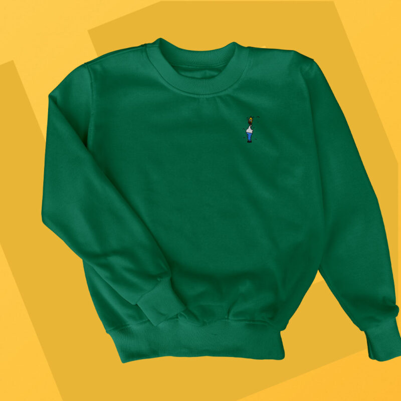 Sudadera sin Capucha Bordada - Homer Seto