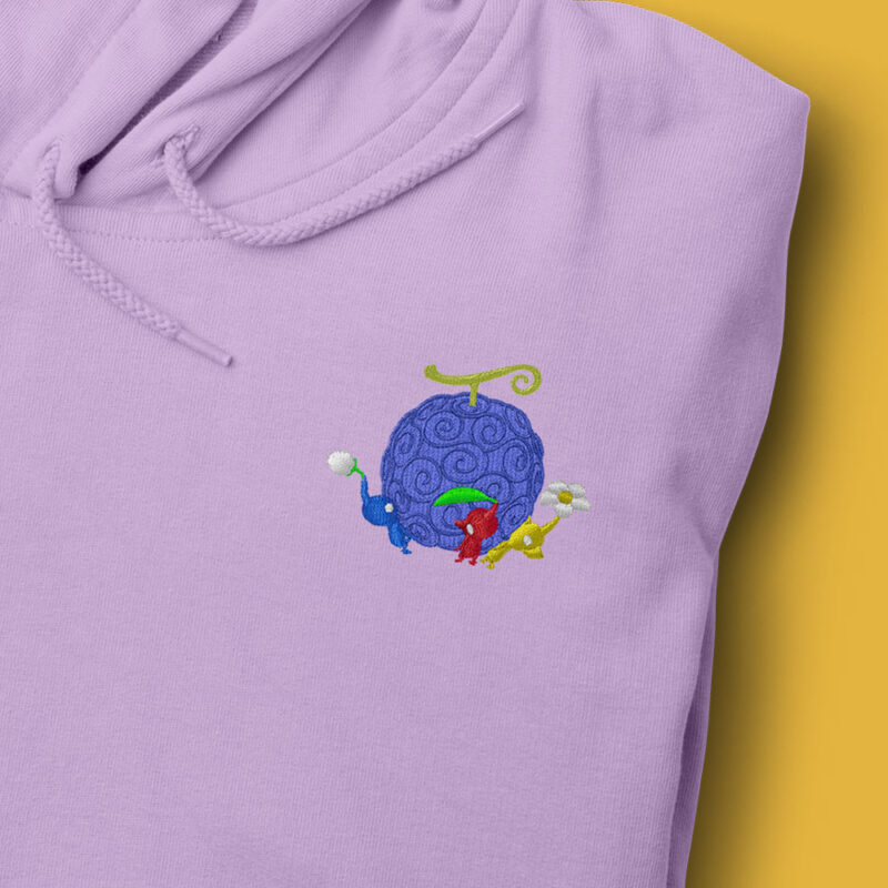 Sudadera con Capucha Bordada - Pikmin Fruta del Diablo