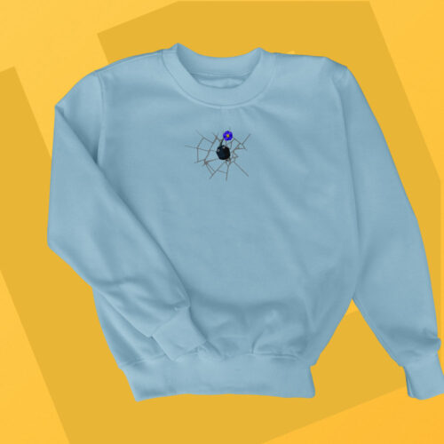 Sudadera sin Capucha Bordada - Pikmin Negro