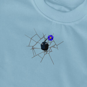 Sudadera sin Capucha Bordada - Pikmin Negro