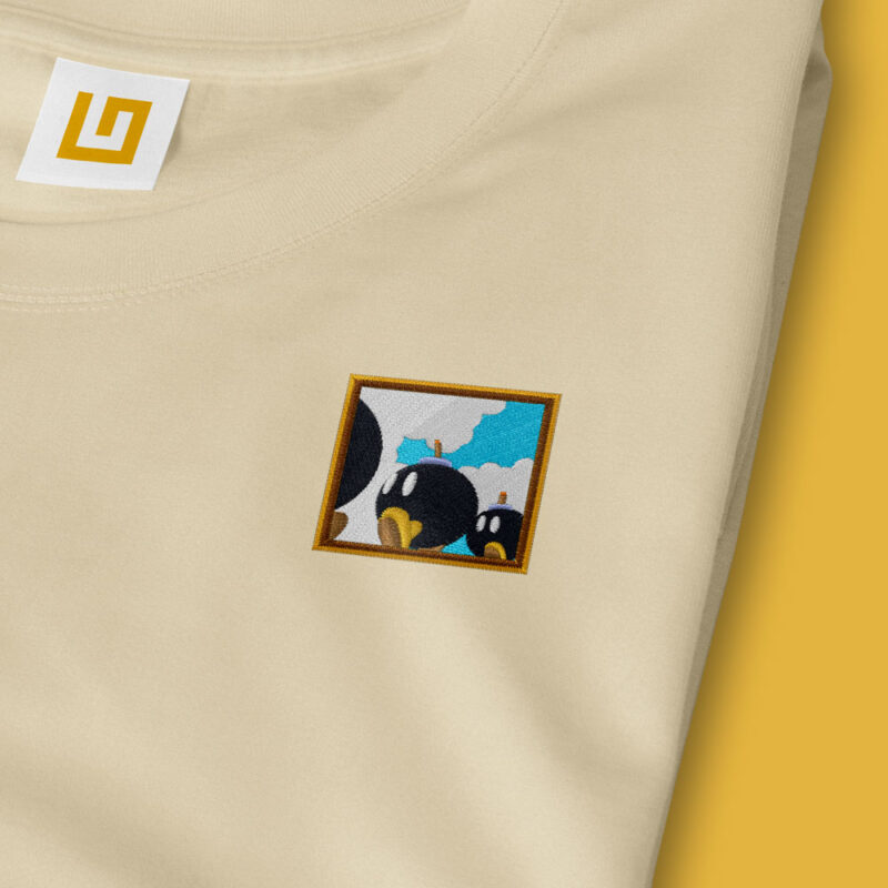 Camiseta Bordada - Mario 64 Bob-Omb