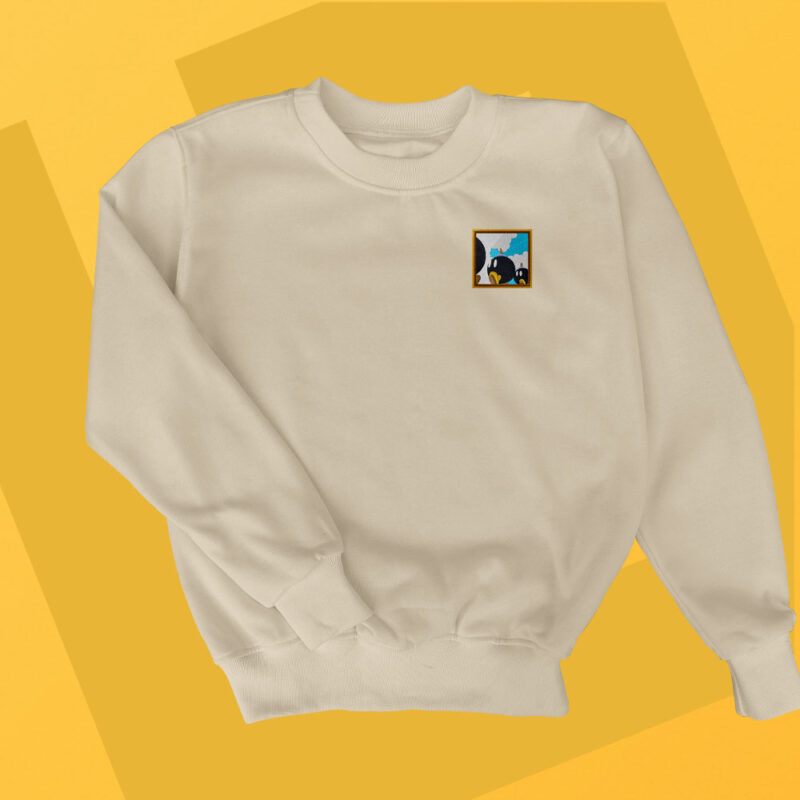 Sudadera sin Capucha Bordada - Mario 64 Bob-Omb
