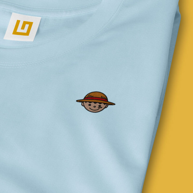 Camiseta Bordada - One Piece Luffy Pin Barto