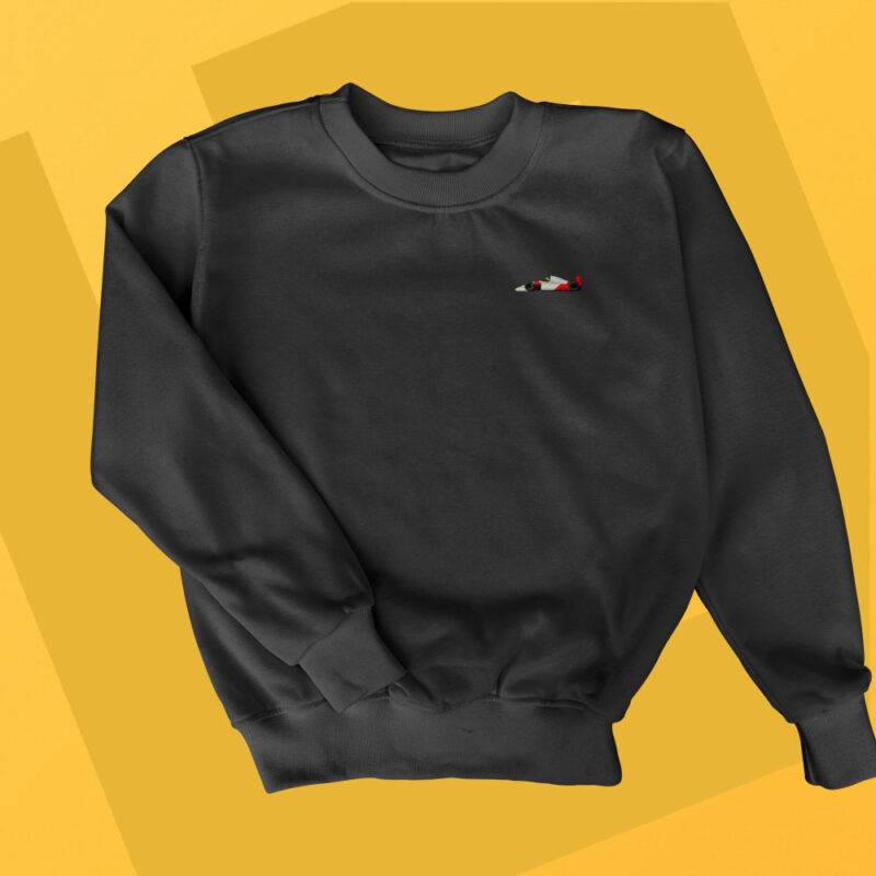 Sudadera sin Capucha Bordada - Ayrton Senna Mclaren Honda F1