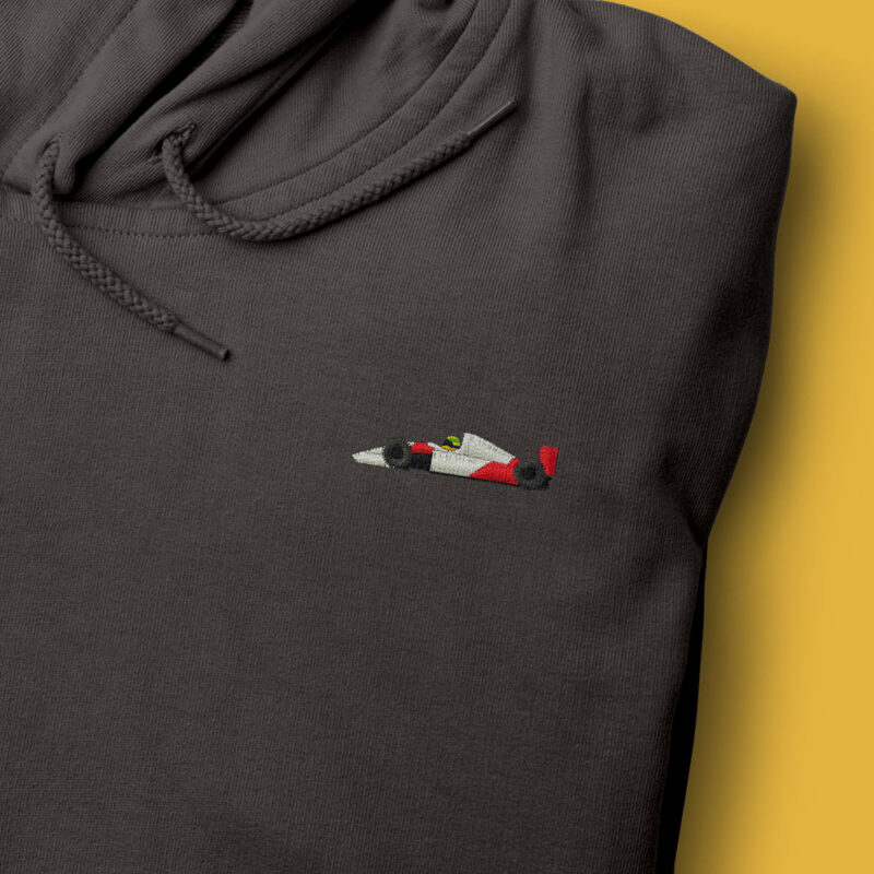 Sudadera con Capucha Bordada - Ayrton Senna Mclaren Honda F1