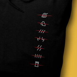 Sudadera con Capucha Bordada - Naruto Akatsuki Aldeas Renegados