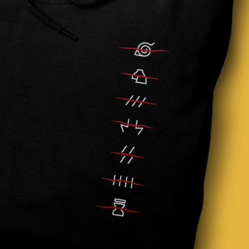 Sudadera con Capucha Bordada - Naruto Akatsuki Aldeas Renegados