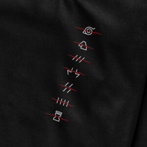 Sudadera sin Capucha Bordada - Naruto Akatsuki Aldeas Renegados