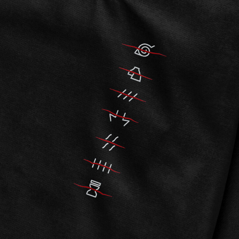 Sudadera sin Capucha Bordada - Naruto Akatsuki Aldeas Renegados