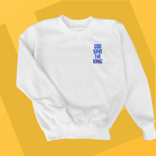 Sudadera sin Capucha Bordada - One Piece God Save The King