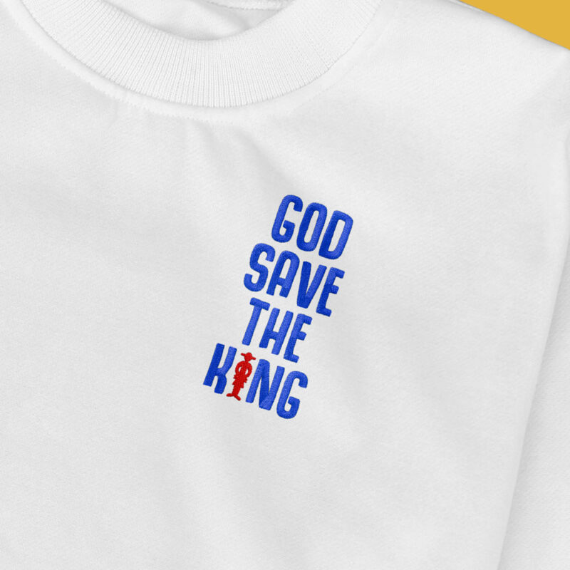 Sudadera sin Capucha Bordada - One Piece God Save The King
