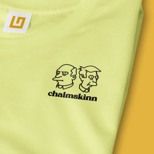 Camiseta-Bordada-Chalmskinn-Los-Simpsons-Light-Yellow Camiseta Bordada - Chalmskinn Los Simpsons
