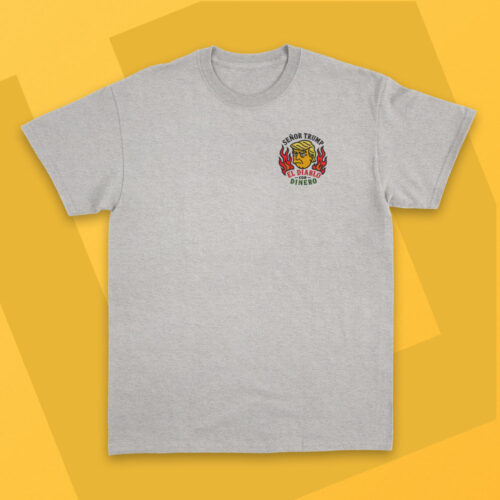 Camiseta-Bordada-Señor-Trump-Los-Simpsons-Gray-2 Camiseta Bordada - Señor Trump Los Simpsons