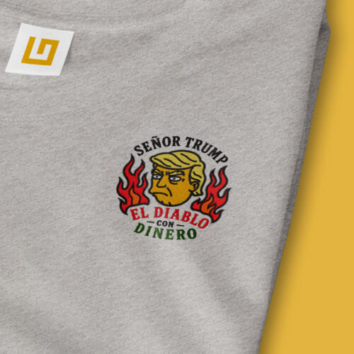 Camiseta-Bordada-Señor-Trump-Los-Simpsons-Gray Camiseta Bordada - Señor Trump Los Simpsons