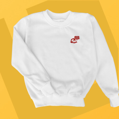 Sudadera-Bordada-A-Nadie-Le-Gusta-Milhouse-Los-Simpsons-White-2 Sudadera sin Capucha Bordada - A Nadie Le Gusta Milhouse Los Simpsons