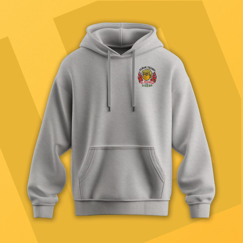 Sudadera-Capucha-Bordada-Señor-Trump-Los-Simpsons-Gray-2 Sudadera con Capucha Bordada - Señor Trump Los Simpsons